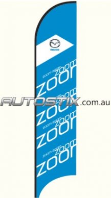 ZOOM ZOOM  Swooper Flags ONLY AVAILABLE TO MAZDA DEALERS