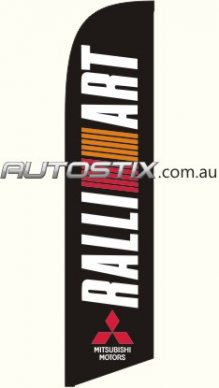 Ralliart Blk Swooper Flags ONLY AVAIL TO MITSUBISHI DEALERS