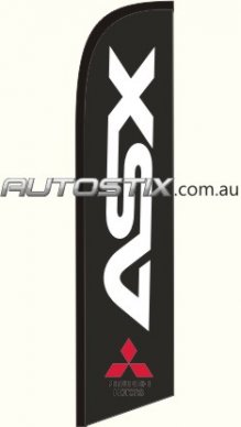 ASX Blk Swooper Flags ONLY AVAIL TO MITSUBISHI DEALERS