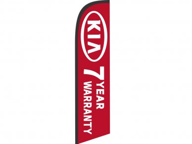 KIA 7 Year Warranty Swooper Flag
